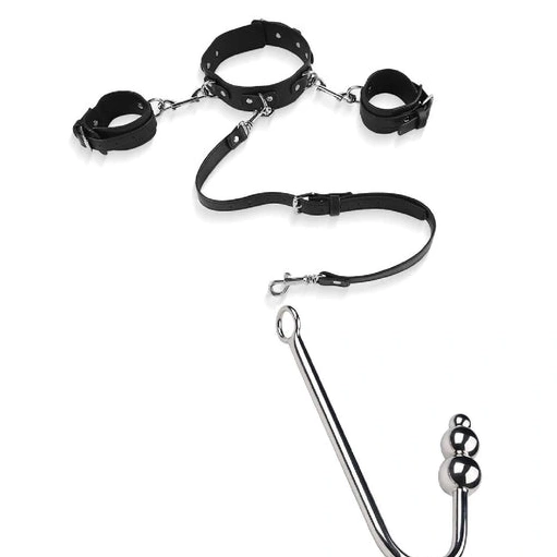 and Anal Elegant Collar 5334 with Cuffs Hook Beaded 0124